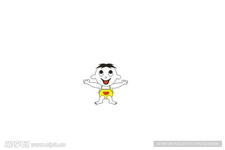 卡通矢量图阿小旺