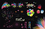 星星 圆圈 气球素材