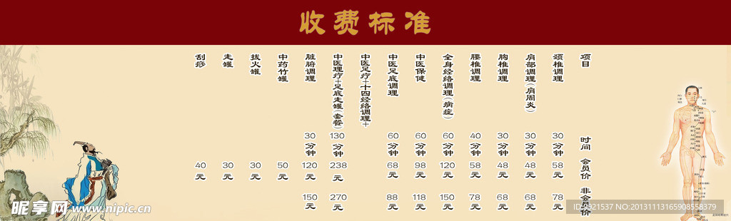 样式价目表