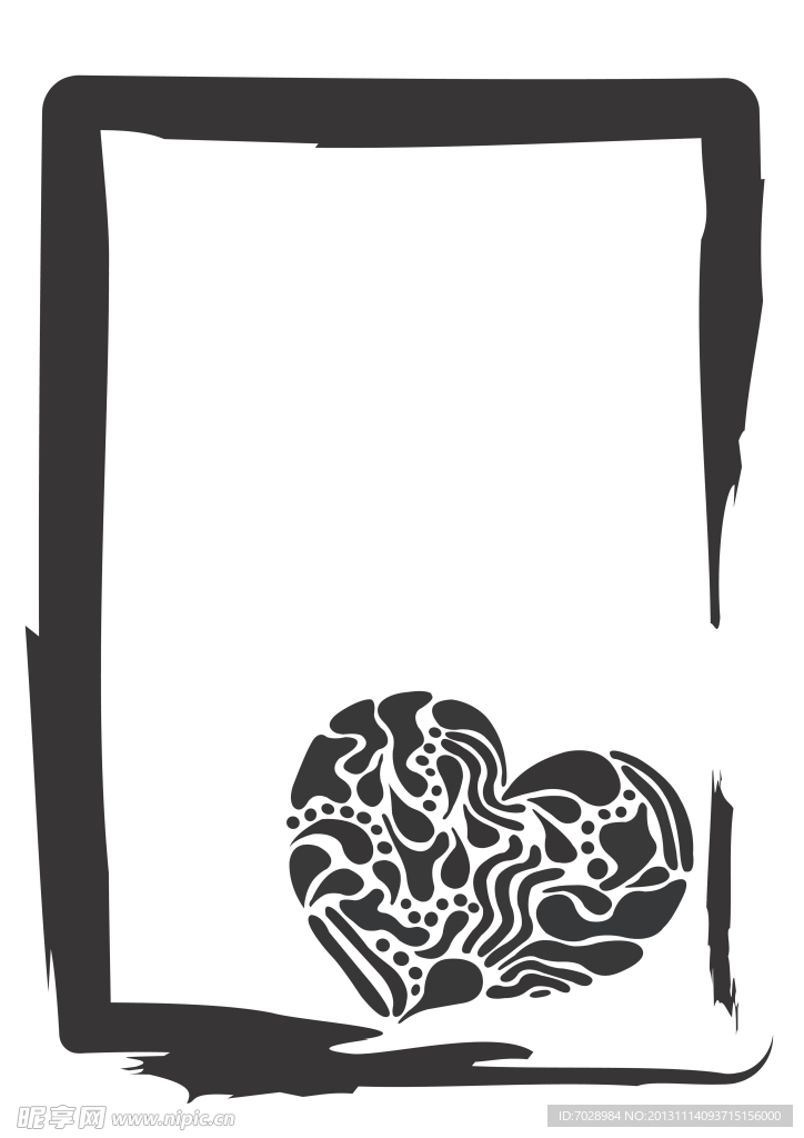 黑白边框