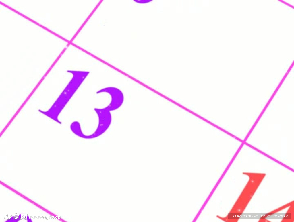 数字表格转场视频素材