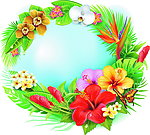 鲜花蝴蝶 梦幻花纹