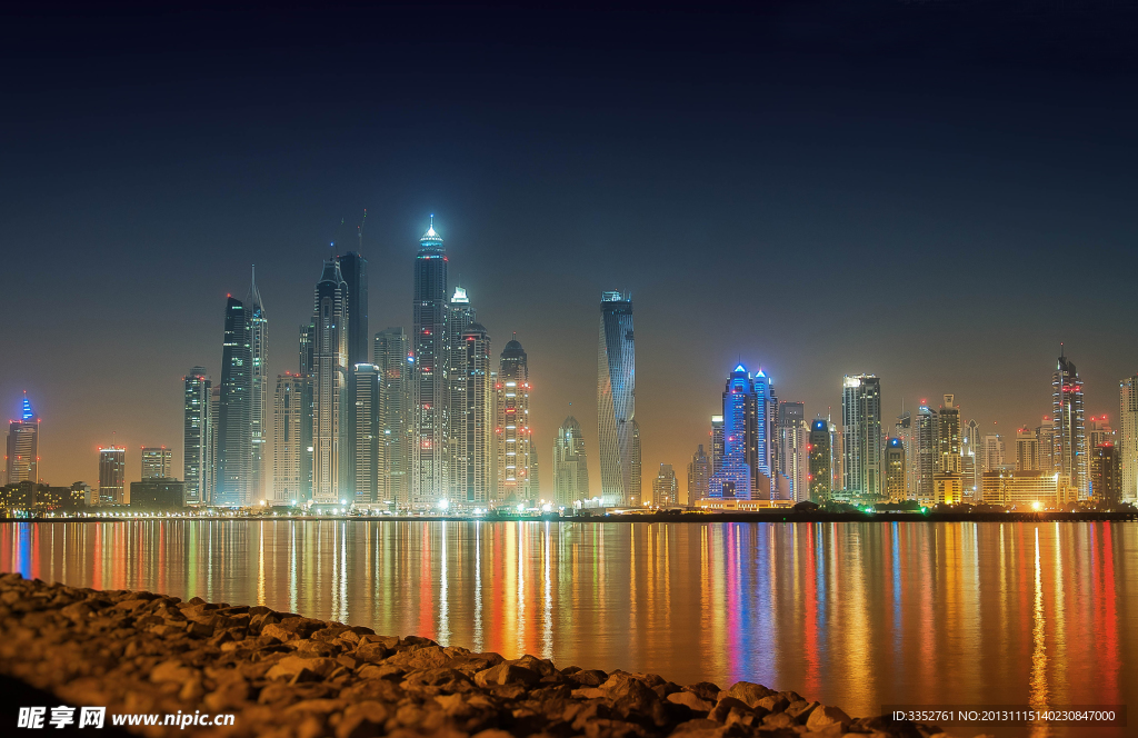 迪拜迷人夜景