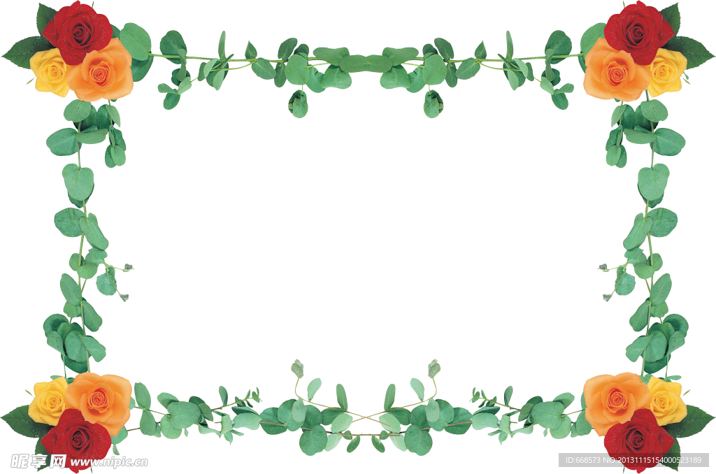 花卉边框设计素材