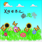 蝶恋花手绘海报