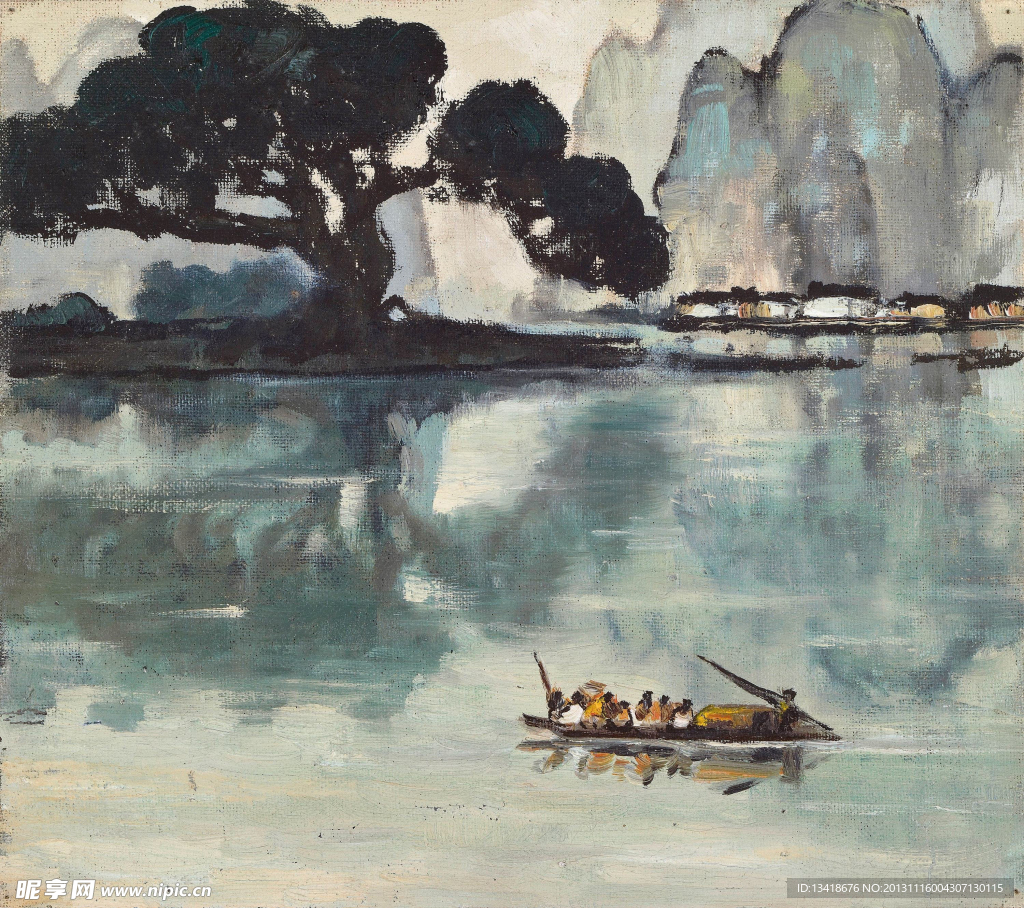 山水油画
