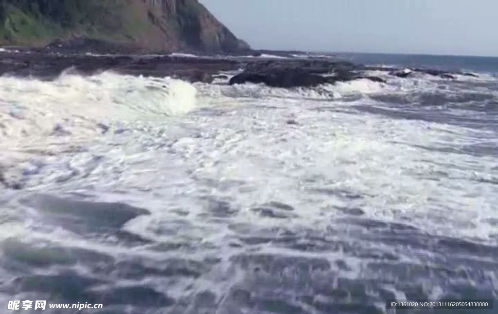 海浪礁石视频素材