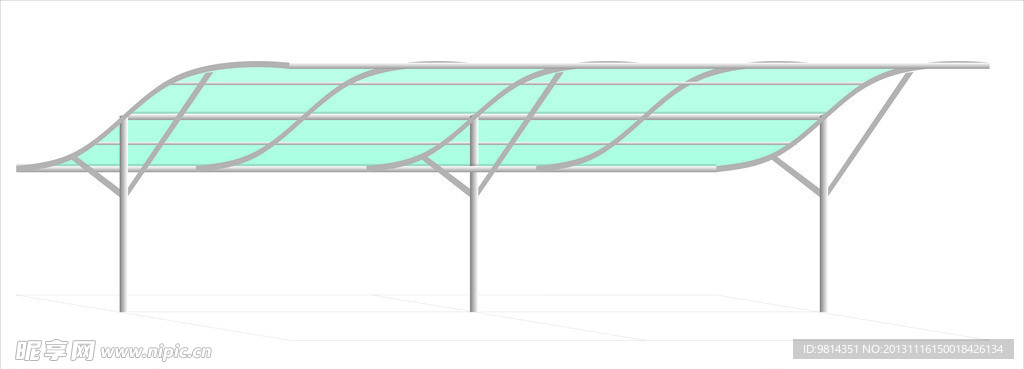 车棚 车棚设计 弧线