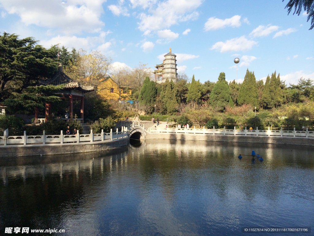 湛山寺风景图