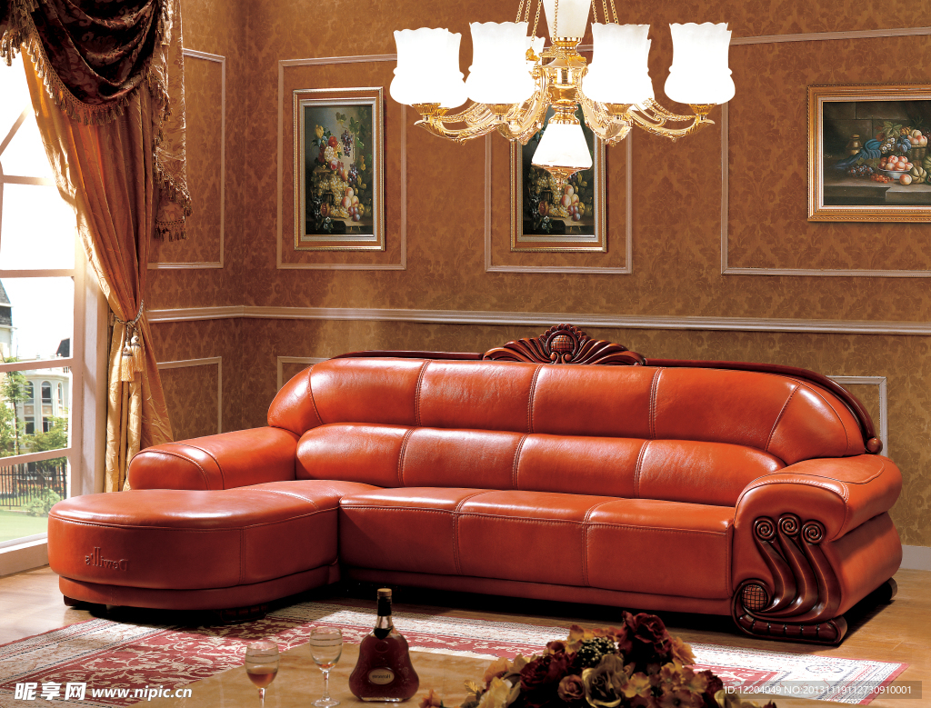 欧式新古典800平别墅客厅沙发装修效果图_别墅设计图