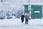 雪中公交站