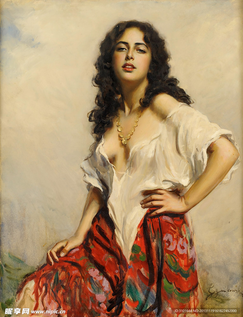 黑发美女