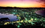 城市黎明夜景