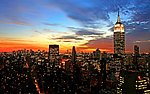 黎明城市夜景