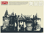 城堡矢量剪影