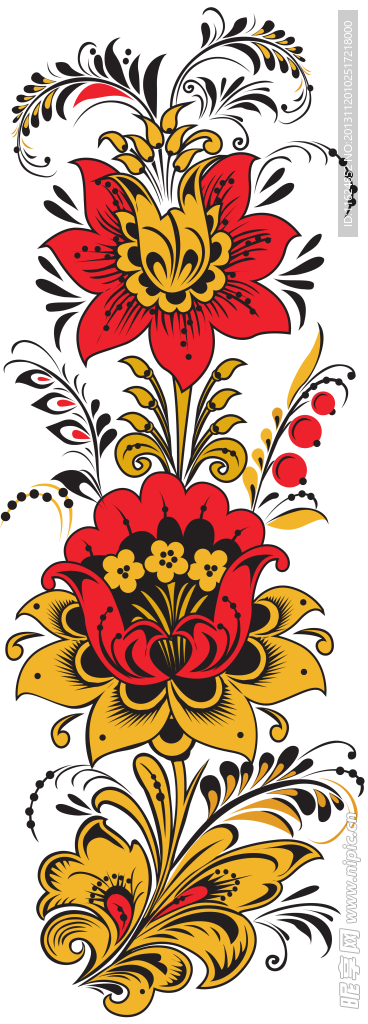 手绘花纹