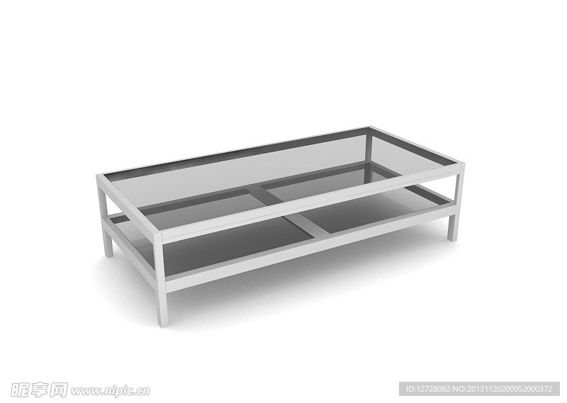 玻璃茶几 家具模型