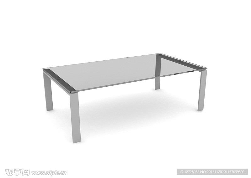 玻璃茶几 家具模型