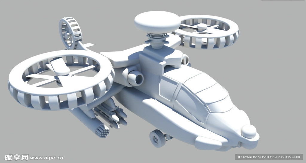 直升飞机maya模型
