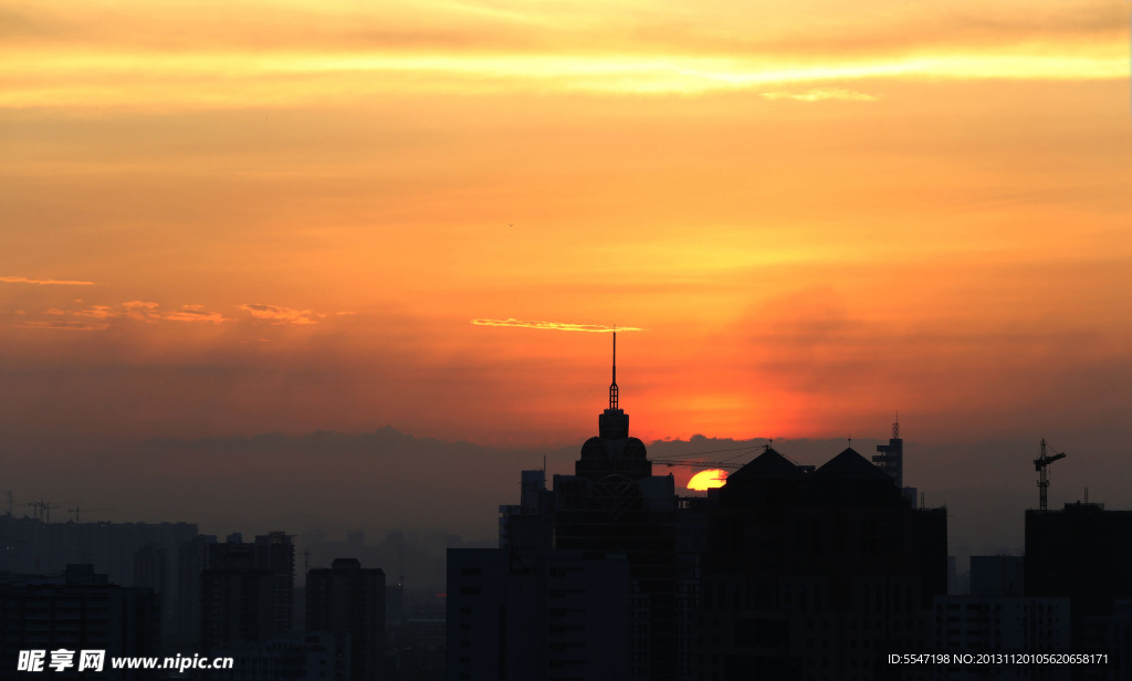 夕阳下的城市