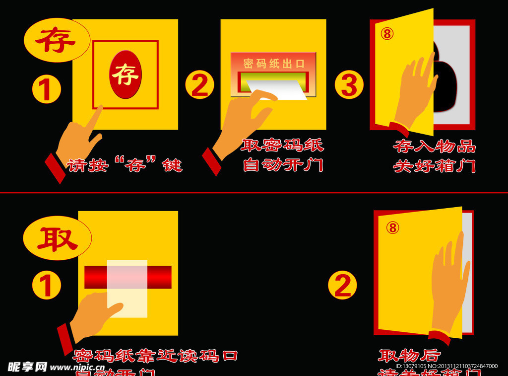 超市电子包柜使用图片