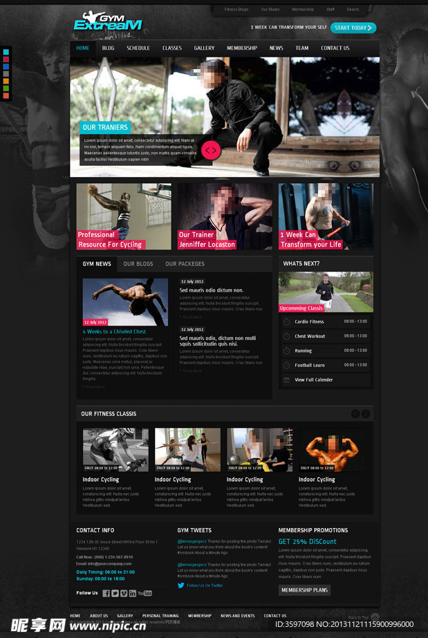 健身企业网站模板