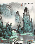 奇峰白云