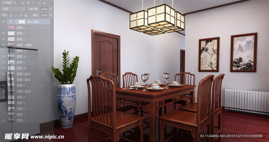 家装餐厅效果图