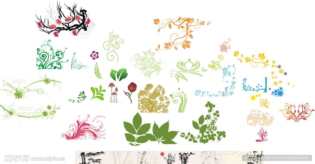 植物 花矢量图
