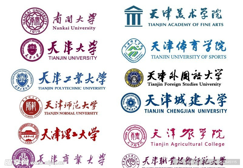 天津市大学校徽