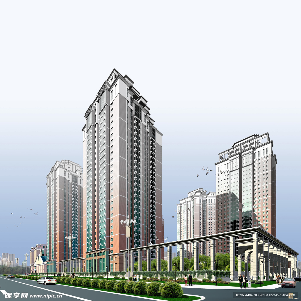 建筑商住