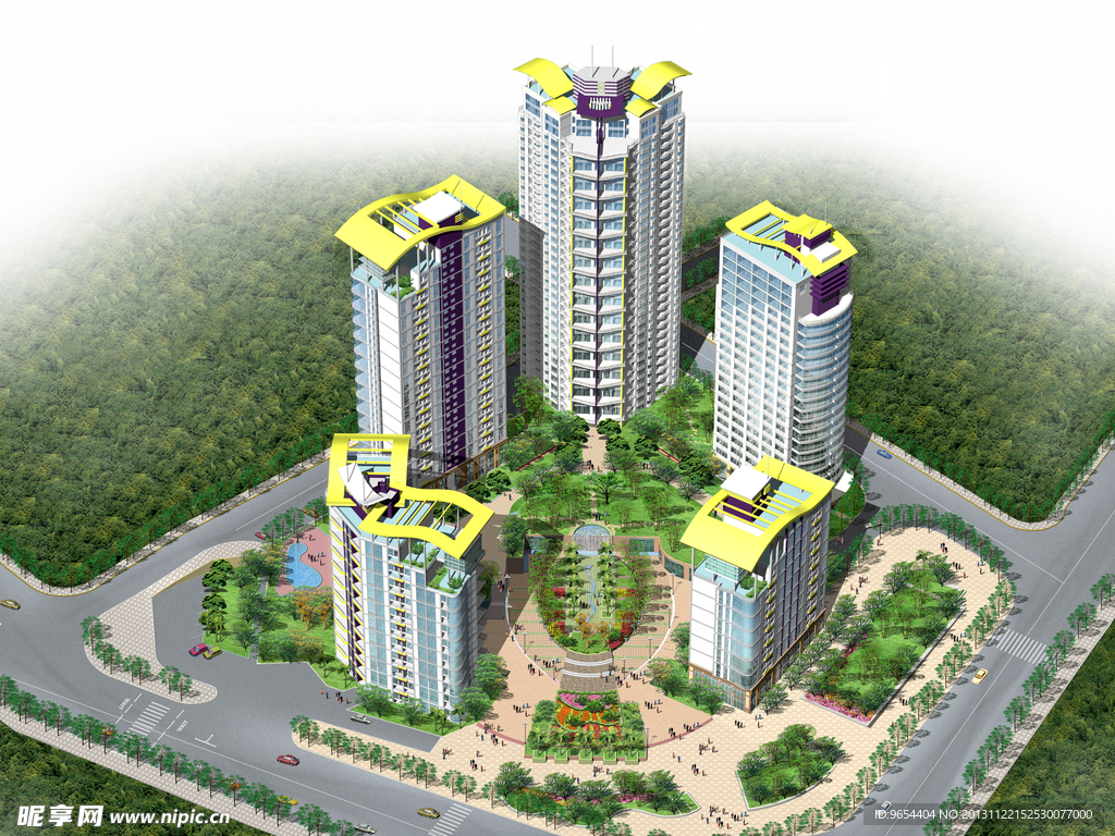 高层商住建筑景观绿化
