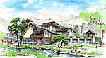 建筑风景手绘