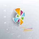 3d扇形标签