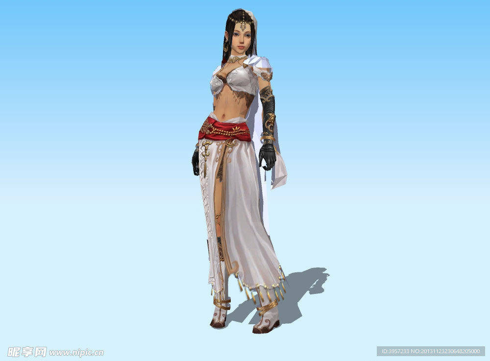 游戏美女3d模型