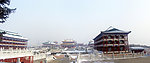 冬雪寺庙风景图片
