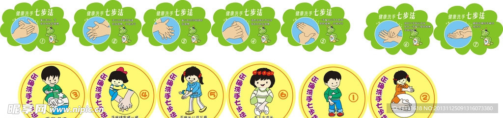 洗手七步法