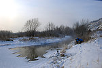 不冻河冬雪风景