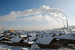 根河市载波站山下冬景
