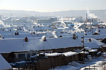 根河市载波站山下冬景