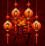 2014马年灯笼海报