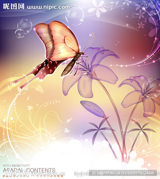 蝴蝶花纹