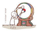 敲打大鼓的和尚