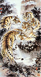 国画 上山虎