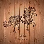 骏马花纹 马年设计