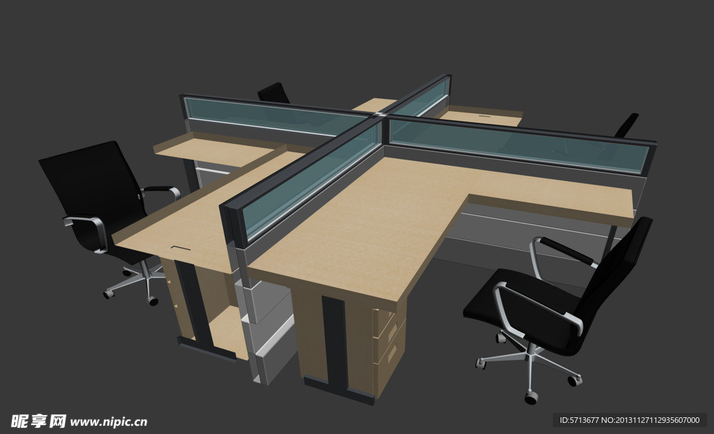 办公桌模型