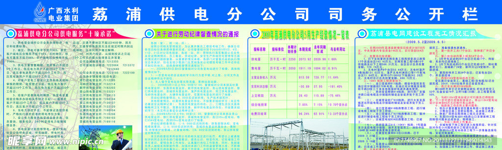 水利电业司务公开栏