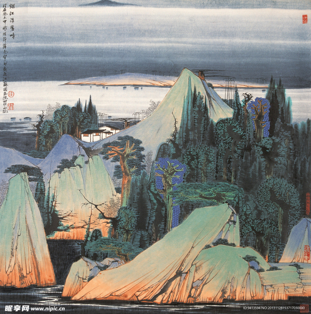 烟江浮碧峰