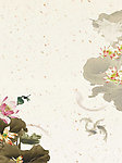 水墨荷花鲤鱼蜻蜓