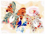 蝴蝶花纹